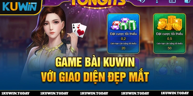 Giao diện được đầu tư chân thực và đẹp mắt tại Game bài KUWIN